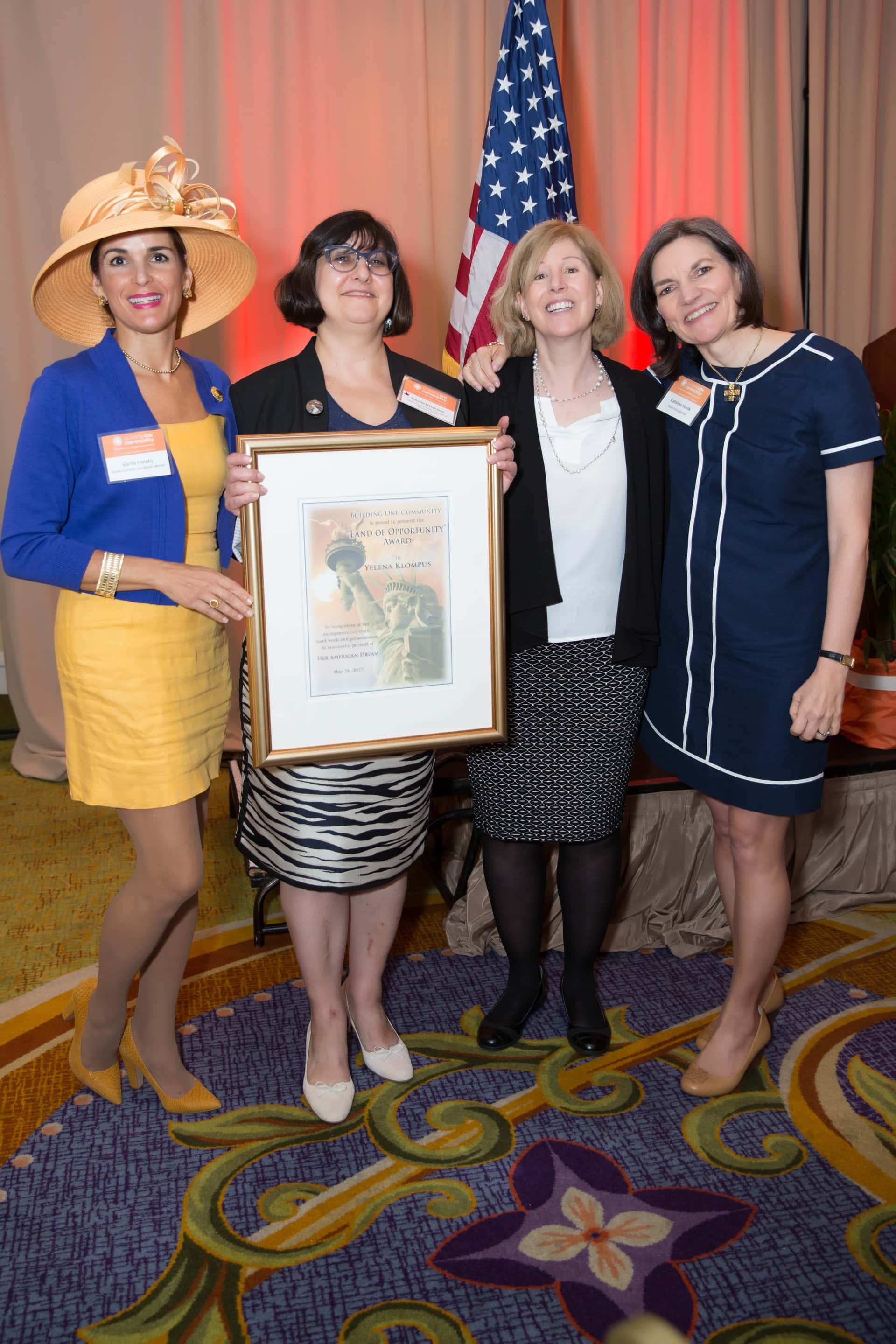 Land-of-Opportunity-Award-2017 Yelena Klompus, recipient of the 2017 Land of Opportunity Award